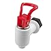 SODIAL(R) Plastic Water Dispenser Machine Faucet Tap 2 Pcs Red Blue White