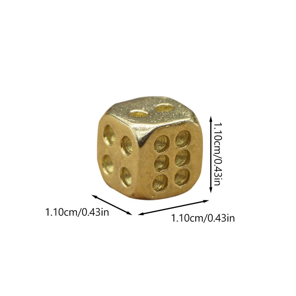 5Pcs Pure Copper dice Fancy 6 Sided dice Brass dice Unique 6 Sided dice Simple Small dicesdnd Stuff Board Game Antique dice Retro dice dice Silver dice d6 Vintage Accessories