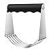 Nuovoware Dough Blender, Premium Stainless Steel Dough and Pastry Blender & Cutter, with 5 Blades and comfort Grip, Black Handle
