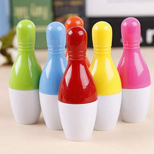 TANG SONG 30 Pcs Bowling Shape Ballpoint Pens Cute Mini Ball Pen Retractable Pen, 0.5 mm Blue Ink(Random Color) - Thumbnail 3