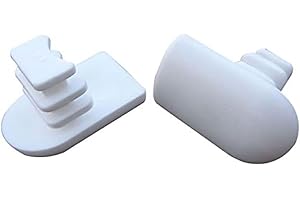 JEJAVU Sling Rail End Caps, Inserts, Fits Agio Brand Patio Furniture and Other Outdoor Furniture Brands, Half Oval, Pack of 16, White