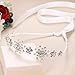EVER FAITH Silver-Tone Austrian Crystal Wedding Snowflake Flower Hair Band Clear