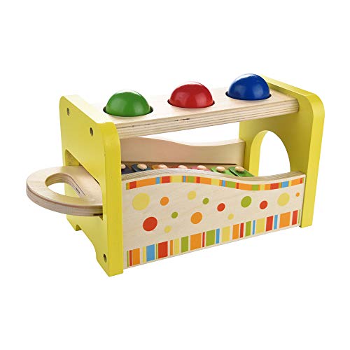 Dacawin Wooden Children's Toy Wooden Learning Hammering & Pounding Toy + 8 Notes Xylophone + Shape Color Recognition Xylophone Educational Toys Sets for Kids Toddlers (Multicolor, Baby Toys) - Thumbnail 4