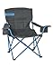 Kelty Deluxe Reclining Lounge Chair, Smoke/Paradise Blue – Folding Camp Chair for Festivals, Camping and Beach Days