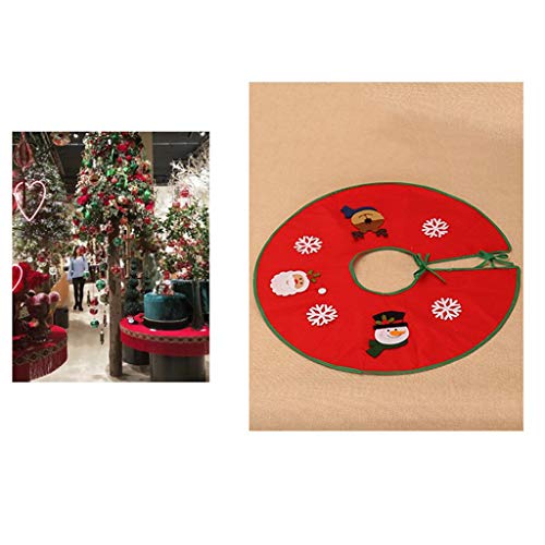 image for MIS1950s Christmas Tree Skirt Ornament Christmas Tree Bottom Applique 