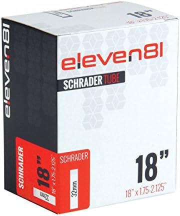 Eleven81 Low Lead Bicycle Tube - 18 x 1.75/2.125 - 32mm Shrader Valve - TUBE1800