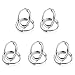 Thunaraz 5 Pairs Stainless Steel Endless Hoop Earrings Cartilage Piercing Silver Tone Sleeper Earrings 10mm