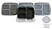 Yohino Meal Prep Containers with Leak Resistant Lids (8-Piece Set) Reusable, 3 Compartment Bento Box for Lunch, U.S. Patented Triple Seal Lid Design