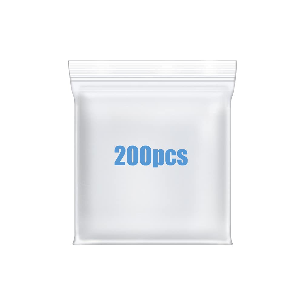 Photo 1 of 200 Pcs 1" x 1" Small Thick Heavy Duty Clear Reclosable Zip Poly Lock Bags Durable Seal Resealable Zipper Bags Jewelry Earrings Pill Zip Bag