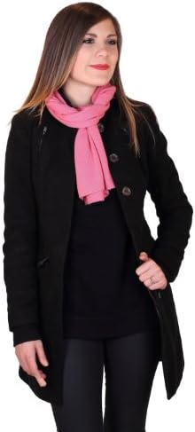 Pure Pashmina Cashmere Knit Scarf for Men or Women 9" W 72" L in Premium Quality 10 Colors (CORAL PINK LC087)