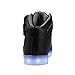 AFFINEST Led Light Up Shoes for Men Women High Top Casual Flashing Fashion Sneakers Leather Upper Boots with USB Charging(41,Black)