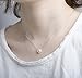 S.Leaf Cat Pearl Necklaces For Women Sterling Silver Cat Lovers Lady Gifts Opal Jewelry Pendant Collarbone Charm Necklace Best Friend Birthday Gifts for Women Trendy Sister Mom Wife Womens Her Friend Party(White_Pearl_Silver)