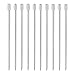 BTMB 4 Inch Stainless Steel Cocktail Picks Fruit Stick Martini Picks Pack of 10(Cylindrical Head)