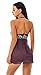 Women's Sexy Halter Babydoll Lingerie(XL,Purple)