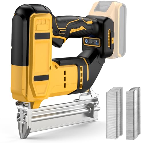 Cordless 18GA 2-in-1 Nail Gun & Staple Gun, Compatible with Dewalt 20V Max Battery (No Battery), Electric Brad Nailer & Stapler Battery Powered with 1200 Nails & Staples for DIY, Woodworking