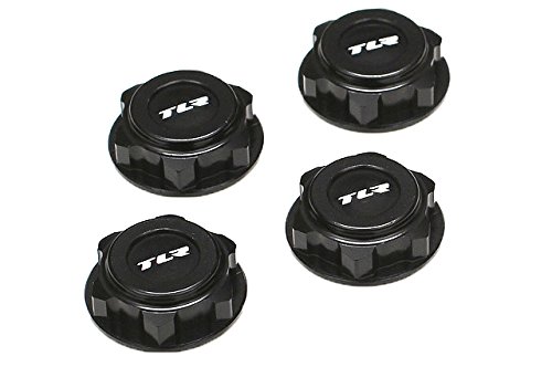 Losi Team Racing Covered 17mm Wheel Nuts Alum Black: 8/T 2.0