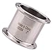 DERNORD Sanitary Spool Tube with Clamp Ends,Stainless Steel 304 Seamless Round Tubing with 2 inch Tri Clamp 64MM Ferrule Flange (Tube Length: 2 Inch / 51MM)