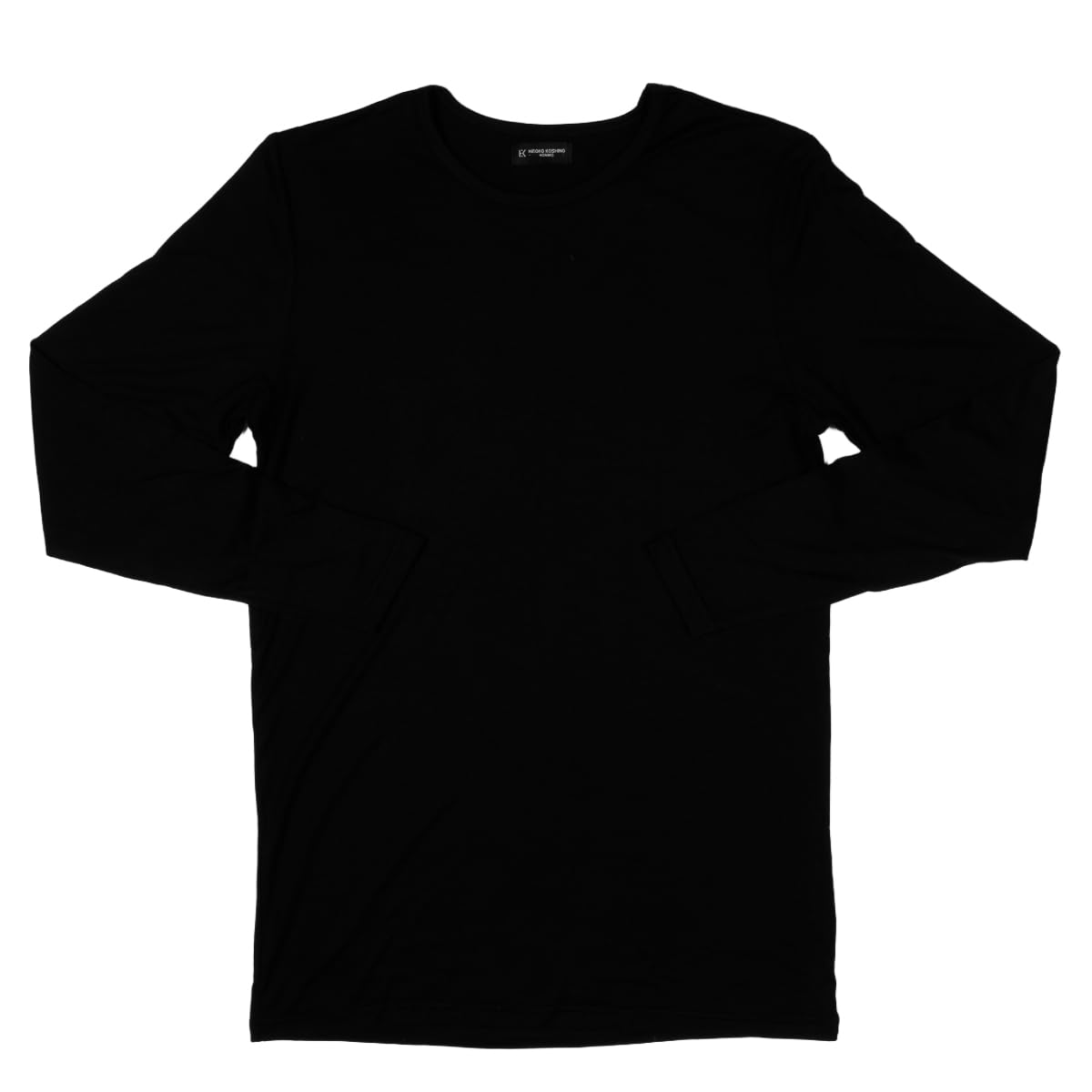 HIROKO KOSHINO レーヨン素材 吸水速乾 長袖丸首シャツ 吸放湿 M15040