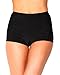 iHeartRaves Solid Black High Waisted Booty Shorts for Women Rave Bottoms Pole Dance Shorts (Black, Large)