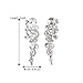 BriLove Women's Bohemian Boho Crystal Wedding Bridal Multiple Teardrop Chandelier Long Dangle Earrings Silver-Tone Clear