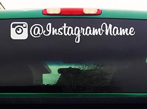Instagram Username Car Decal - Snapchat, Twitter, Pinterest Car Decal
