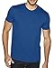 Next Level Apparel Men's Premium Fitted Sueded Crewneck T-Shirt, Cool Blue, Medium