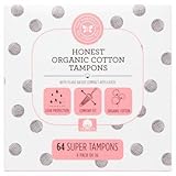 The Honest Company Organic Cotton Super Tampons (64 count)