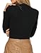 Allegrace Women Long Sleeve Sexy V Cut Stretch Bandage Leotard Bodysuit Jumpsuit M Black