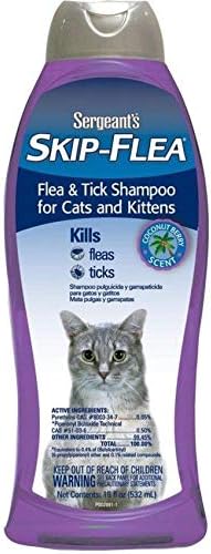 Sergeant's Skip-flea Flea & Tick Shampoo For Cats And Kittens, Coconut Berry Scent 18 OZ (Pack of 3)