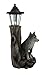 Zeckos Watchful Wolf Sculptural Solar Lantern Statue