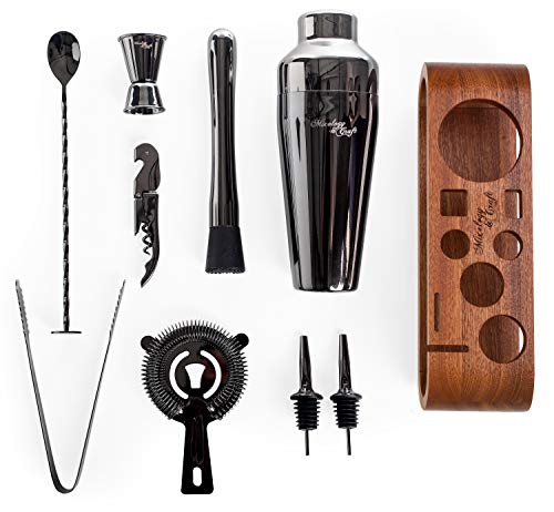 Mixology & Craft Cocktail Set (10-TLG.) - Edles Cocktail Shaker Set mit Shaker aus Edelstahl und Bar Zubehör im… – Bild 6