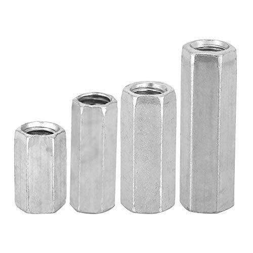 10pcs Coupling Nuts Hex Long Rod Sleeve Nut Carbon Steel Standoff M8 Threaded Fasteners(M8*28)