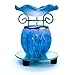 1 X Blue Glass Marbled Tart or Oil Warmer by Unknown