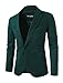 uxcell Men's Notched Lapel Button Slim Fit Casual Lightweight Sport Coats Blazer 46 Dark Green
