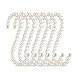 RuiLing 5-Pack White Pearl Beads Hanging S Hooks S Shape Non-Slip Ornament Hook- S Shaped Creativity S Hooks, for Closets, Wardrobe, Clothing Shop, Shopping Mall