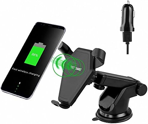 Lwter Qi Wireless Charger Car Mount Charging Pad for Samsung/iPhone/Smartphone