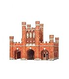 Keranova 362 Clever Paper 69 Piece King's Gate, Kaliningrad, Russia 3D Puzzle, 21 x 16 x 18 cm, 1/120 Scale, Multi Color