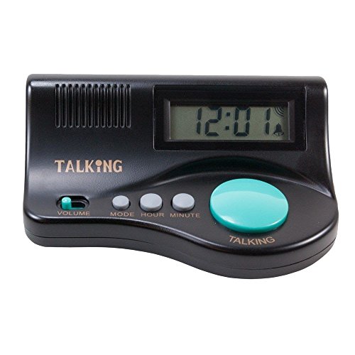Talking Curve Alarm Clock for Low Vision - Large LCD Display and Clear Female Voice