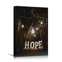 Canvas Wall Art Panel Quotes Bedroom Industrial Inspirational Modern Art Multicolor Neon Photography Quotes Urban - 12x18 inches