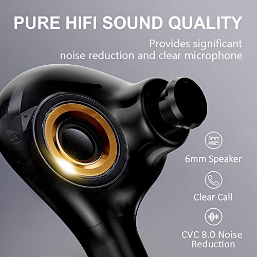 Wireless Earbuds, Bluetooth Headphones 5.0 with Noise Cancellation, HiFi Stereo Sound Bluetooth Earphones, 30H Playtime, Touch Control, IP7 Waterproof Wireless Earphones for iPhone and Android