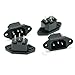 JETEHO 4 Pcs AC 250V 10A IEC 320 C14 Panel Mount Plug Adapter Connector Socket,Black