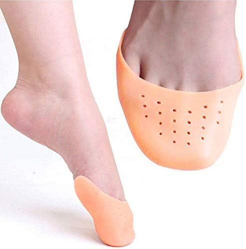 3 works Ballet Silicone Toe Caps Ballet Pointe Pads Toe Sleeves Tip Protector Half Full Toe Protection Toe Pad Forefoot Cushion Pads High Heels Toe Cap with Breathable Holes