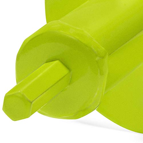 Auger Drill Bit 3.5" X 12" Non-Slip Flower Bulb Auger Rust - Post or Umbrella Hole Digger for Hex Drive Drill Garden Grass Plug Plant, Green - Thumbnail 6