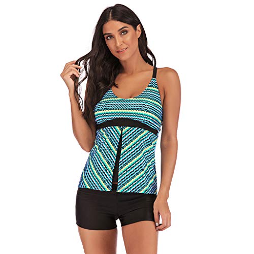 Caopixx Women's Swimwear Tankini Swimsuits for Women with Boyshorts Two Piece Bathing Suits Green
