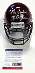 Frank Beamer Signed Virginia Tech Hokies "go Hokies" Maroon Mini Helmet Coa - PSA/DNA Certified