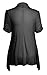 Women's Open Front Ruched Short Sleeve Shark Bite Hem Casual Plus Size Cardigan, Midnight Dream Black, XX-Large