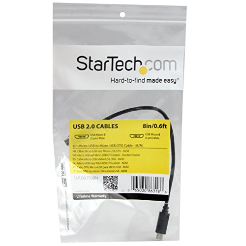 StarTech.com 8" M/M, USB OTG Mobile Device Adapter Cable (UUUSBOTG8IN)