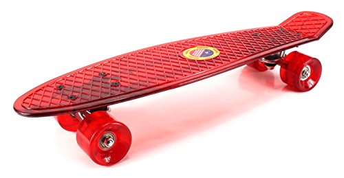 Clear Waffle Cruiser Complete 22" Banana Skateboard w/ ABEC-