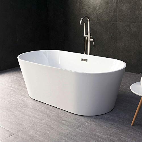 WOODBRIDGE 67" Acrylic Freestanding Bathtub Contemporary Soaking White