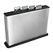 Joseph Joseph Index Plastic Cutting Board Set with Stainless Steel Storage Case Color-Coded Dishwasher-Safe Non-Slip, Large, Steel Black